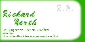 richard merth business card